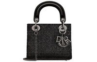 DIOR Sheepskin Shoulder Bag, Crossbody Bag, Handbag Mini Women's Black