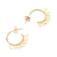 CHANEL Gold-Plated Earrings Women's Gold