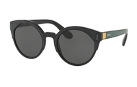 PRADA Plastic Irregular Shape Sunglasses Women's Black