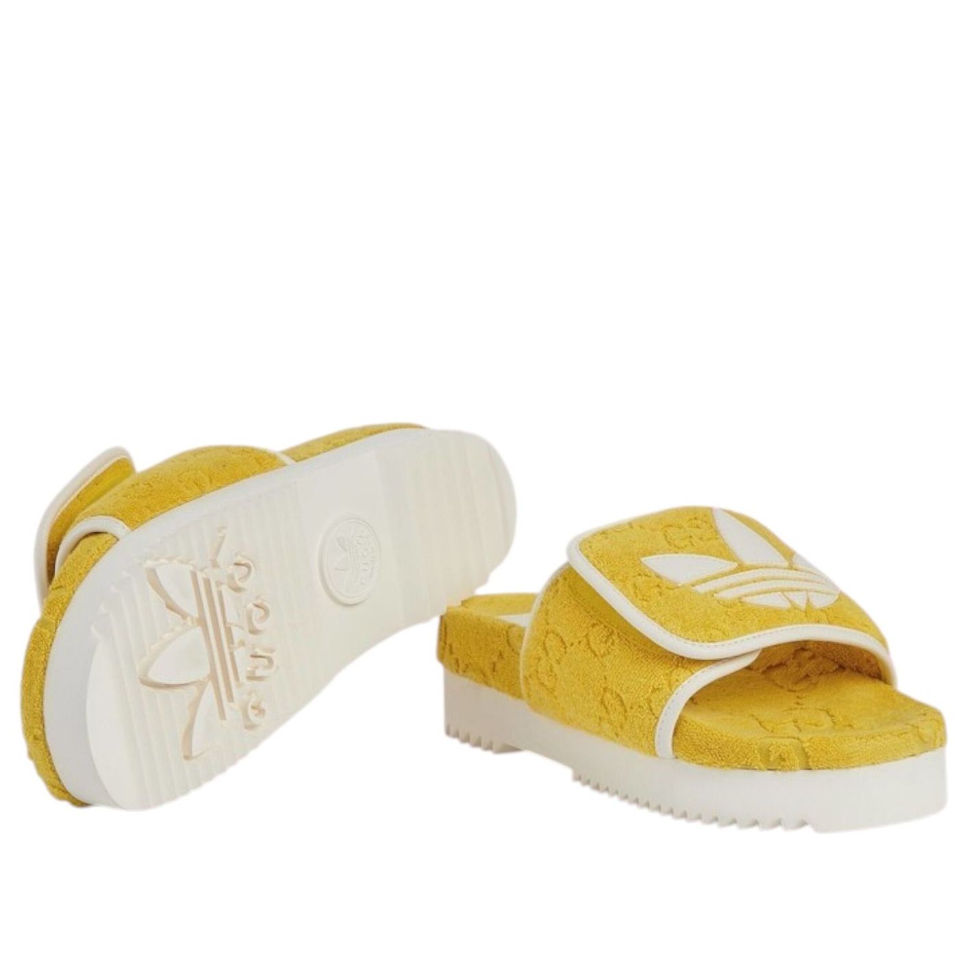 (WMNS) adidas x Gucci GG Platform Sandal 'Yellow' 702398UU0107171
