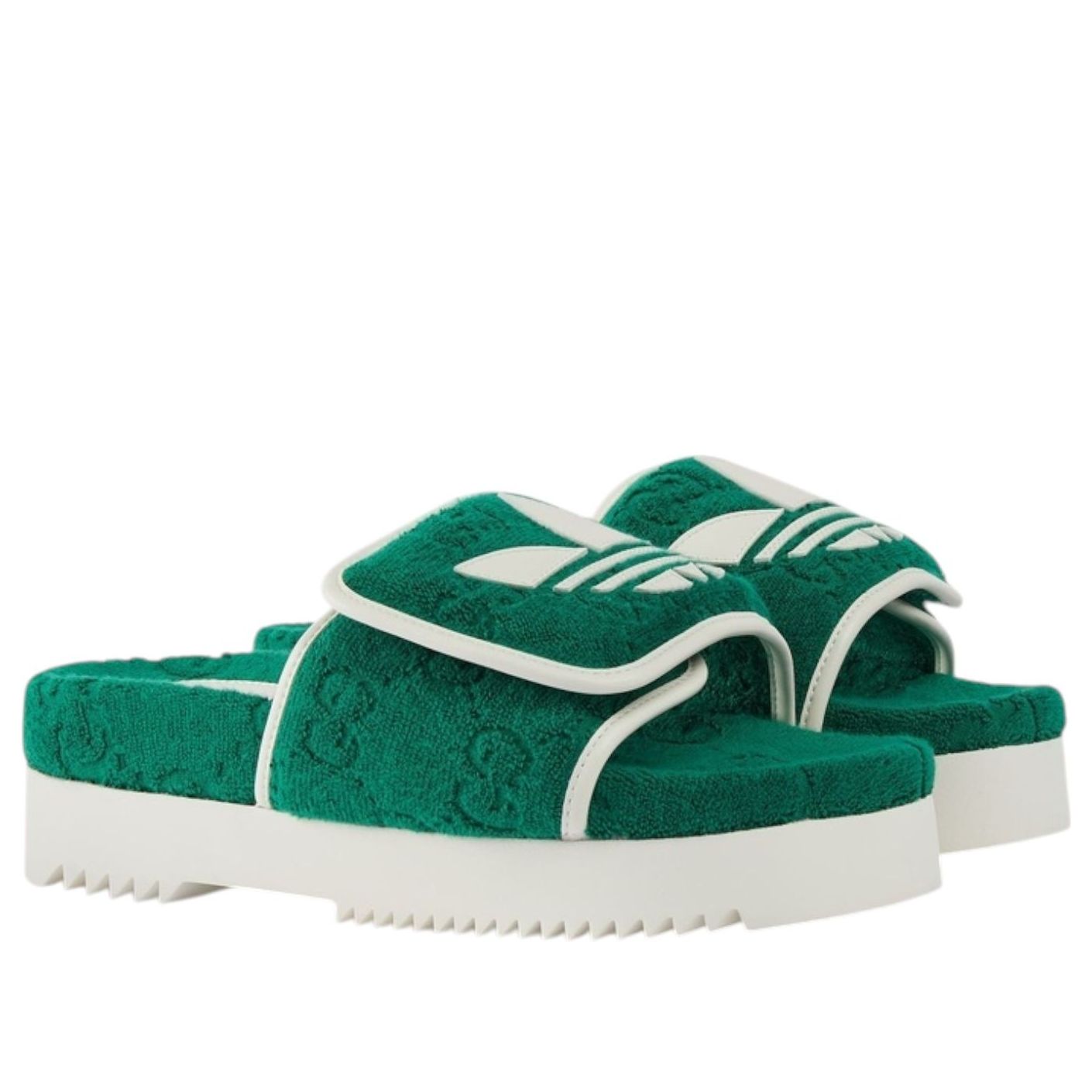 (WMNS) adidas x Gucci GG Platform Sandal 'Green' 702398-UU010-3171