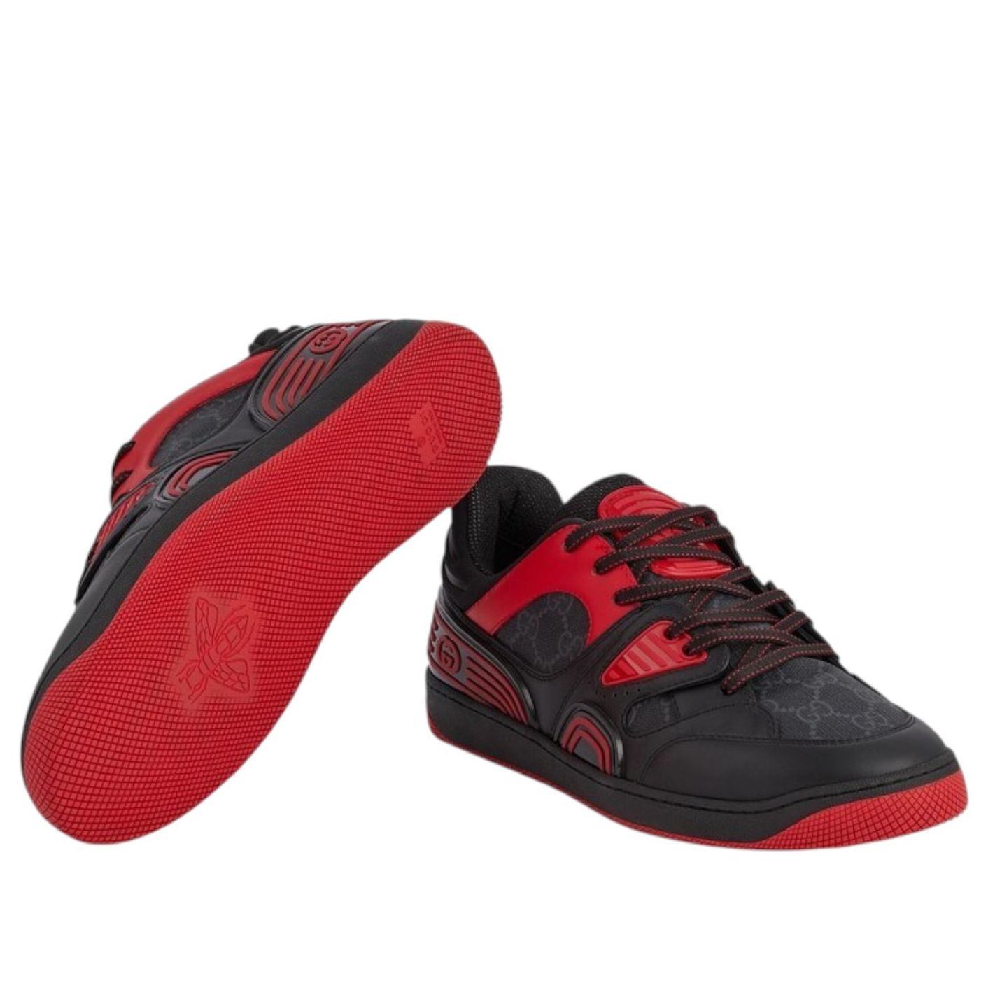 Gucci Basket Low 'Black Red' 724004FAA1U1158
