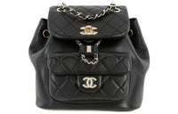 CHANEL Duma Sheepskin Backpack Women's Black