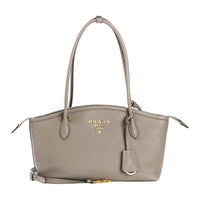 PRADA Calfskin Crossbody Bag Shoulder Bag Women's Taupe