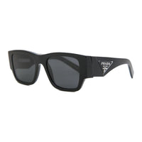 PRADA Shell Irregular Shape Sunglasses Men's Black