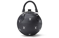 LOUIS VUITTON Leather Bowling Bag Handbag Shoulder Bag Crossbody Bag Men's Black