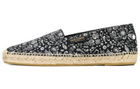 SAINT LAURENT Solar Band Espadrilles Men's Black White