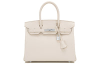 HERMES Birkin Epsom Leather Birkin Bag Handbags Women's 10 Craie Milkshake White