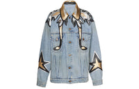 MIU MIU Denim Jackets Women's Light Blue