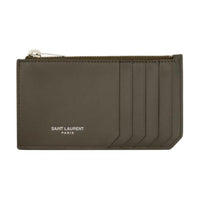 SAINT LAURENT PARIS Calfskin Card Holder Men's Light Musk