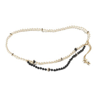 CHANEL Patchwork Pendant Chain Waist Chains Women's White