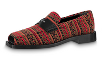 LOUIS VUITTON Connelly Flat Casual Shoes Women's Black Red