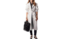 CHANEL Trench Coats Women's Pearl White