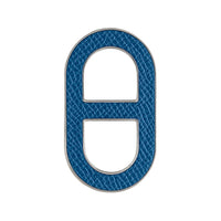 HERMES Calfskin Brooches Unisex Blue