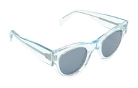 CELINE Acetate Irregular Shape Sunglasses Women's Transparent Blue