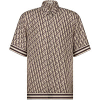 DIOR Oblique Short-Sleeved Shirt Shirt Men's Brown