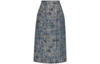 DIOR Casual Long Skirts Women's Blue
