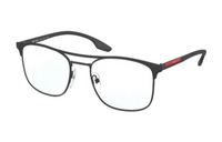 PRADA Metal Aviator Eyeglass Frames Men's Black