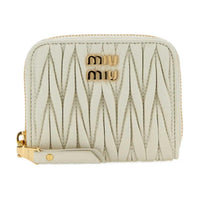 MIU MIU Leather Wallet Women's White