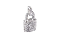 LOUIS VUITTON Lock It Padlock Pendant White Gold And Pavé Diamond
