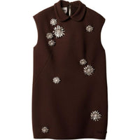 MIU MIU Sleeveless Dress Women's Cocoa Brown