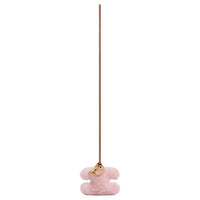 CELINE Triomphe Shearling Combined With Smooth Calfskin Keychain Bag Accessory Women's Pink