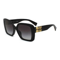 MIU MIU Acetate Irregular Shape Sunglasses Women's Black