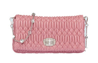 MIU MIU CRYSTAL Lambskin Shoulder Bag Crossbody Bag Women's Pink