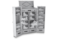 LOUIS VUITTON Leather With Coated Canvas Shoe Box Unisex Silver