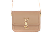 SAINT LAURENT SOLFERINO Leather Shoulder Bag Crossbody Bag Women's Milk Tea Beige