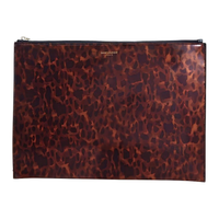 SAINT LAURENT Print Laptop Bag Clutch Men's Multicolor