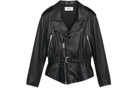 CELINE Leather Jackets Women's Black