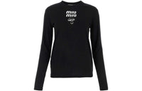 MIU MIU Drop Shoulder Sleeve T Shirt Women's Black