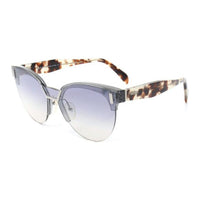 PRADA Plastic Irregular Shape Sunglasses Women's Gray
