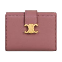 CELINE Calfskin Wallet Women's Vintage Rose
