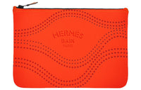 HERMES Polyamide Clutch Medium Size Women's Orange