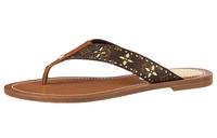 LOUIS VUITTON Odor-Resistant Flip Flops Women's Brown