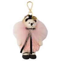 PRADA Metal, Cotton Mohair Keychains Women's White