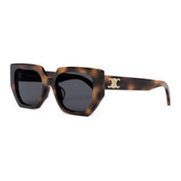 CELINE Irregular Shape Sunglasses Women's Tortoiseshell