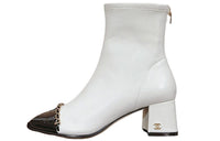 CHANEL Ankle Boots Women's White