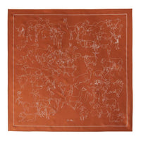 Loro Piana Mulberry Silk Scarves Women's Orange Rusty