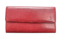 LOUIS VUITTON EPI Leather Wallet Women's Red