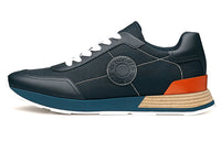 HERMES Drive Low-Top Casual Shoes Men's Marine Blue