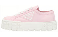 PRADA Double Wheel Platform Shoes Women's Pink