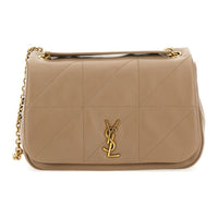 SAINT LAURENT Jamie Leather Shoulder Bag Trumpets Women's Beige