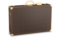 LOUIS VUITTON Canvas With Leather Classic Old 75 Hard Case Unisex Brown