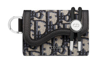 DIOR Saddle Fabric With Leather Saddle Bag Shoulder Bag Crossbody Bag With Clip Closure Regular Men's Beige And Black