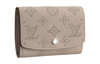 LOUIS VUITTON Iris Cow Leather Coin Purse Women's Gray