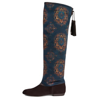 Loro Piana Knee-high Boots 1.5cm Women's Blue