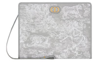DIOR 30 Montaigne Toile De Jouy Reverse Jacquard Clutch Medium Size Women's Gray
